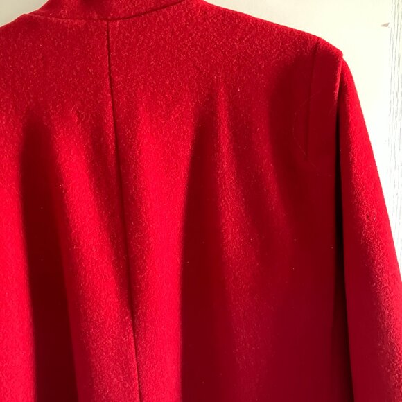 Vintage Burlington Wool Red Pea Coat Jacket Womens Size 18 Made in USA. - Picture 12 of 15